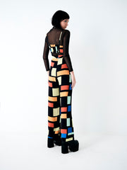 Top em crepe leve 100% viscose com estampa geométrica