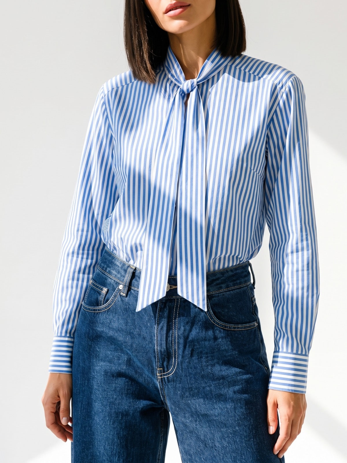 Camisa laço azul