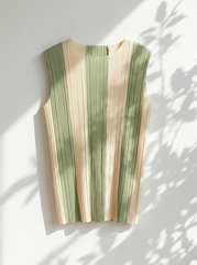 Blusa Sara Listra Capim Limão e Branca