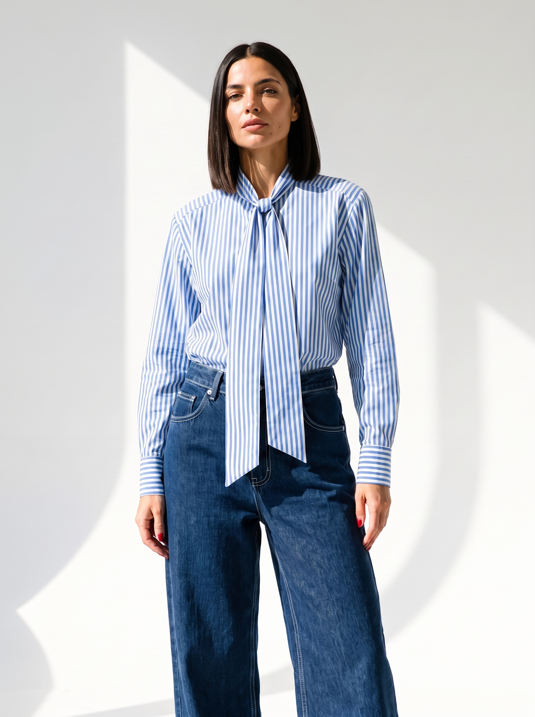 Camisa laço azul
