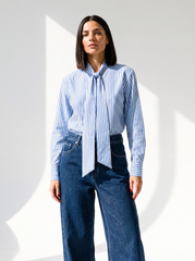 Camisa laço azul